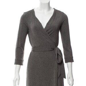 Grey DVF wrap dress sz 4